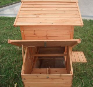 Pawhut Deluxe wood Chicken Coop poultry Hen House Rabbit Hutch