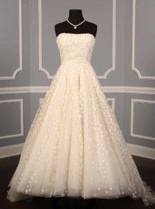  de La Renta 92E27 Silk Tea Length 8 Couture Bridal Gown New