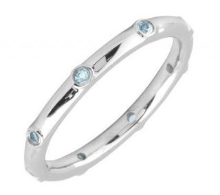 Simply Stacks Sterling Aquamarine Multi stone Stackable Ring