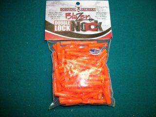 12 Pack Bohning Blazer Double Lock Nocks Neon Orange
