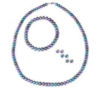 Honora Cultured Pearl Strand, Bracelet, & Earrings Set —