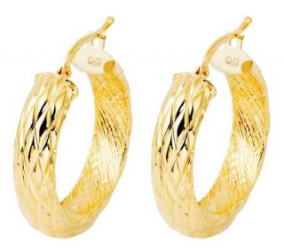 14K Yellow Gold Round Hoop Earrings —