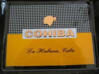 COHIBA Cigar La Habana Cuba Ashtray Tobacco Tray Collectible Ceramic