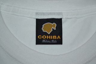 COHIBA Habana Cuba Habanos Cigar Short Sleeve White T Shirt Mens