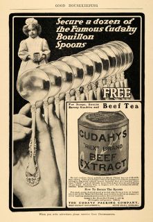 1904 Ad Cudahys Beef Extract Rex Brand Bouillon Spoon   ORIGINAL
