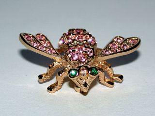 Retired Joan Rivers Swarovski Crystal Bee Pin Brooch F