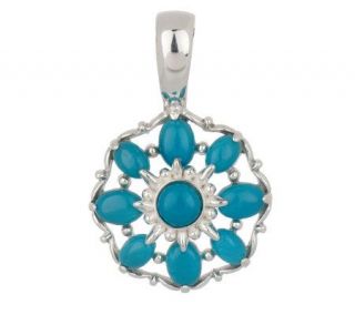 Sterling Sleeping Beauty Turquoise Cluster Enhancer —