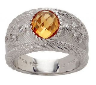 Judith Ripka Sterling Facete 1.60ct Gemstone Graduated Band Ring 