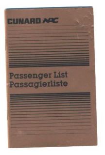 cunard nac vistafjord passenger list 1988 hamburg