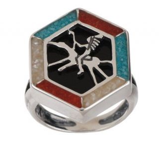 Smithsonian Ben Nighthorse Campbell Inspired Sterling Ring   J262784