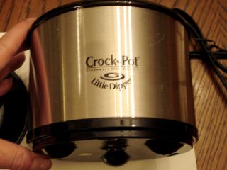 RIVAL LITTLE DIPPER Stoneware CROCK POT Mini Slow Cooker Fondue Melt