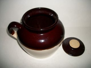 vintage stoneware bean pot crock with lid durgin park usa nice
