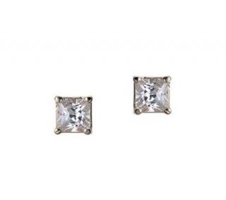 Diamonique 0.75 ct tw Princess Stud Earrings, 14K Gold   J105297