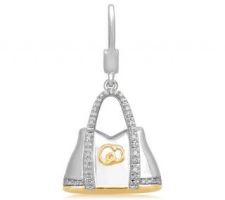 Affinity Diamond Two tone 1/10 cttwHandbag Charm —