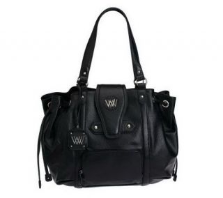 As Is Wendy Williams Pebble Leather Cinched Tote   A228665