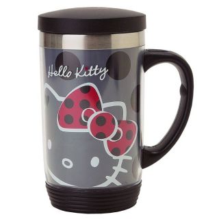 Hello Kitty Stainless Steel Mug Cup with Cap Polka Dot