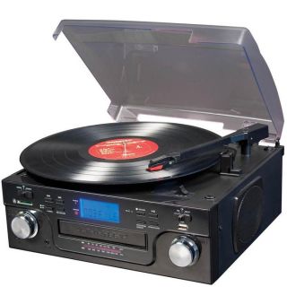 This Crosley record player transfers vinyl to USB drive or SD card.