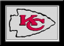 Kansas City Chiefs Cross Stitch Patterns Kits