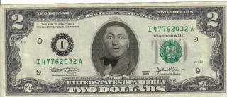 Three Stooges Curley Howard $2 Dollar Bill Mint RARE $1