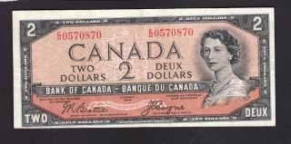 1954 Devils Face Canadian Bank Note Error Cut