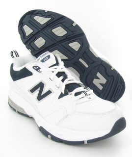 New Balance 609 Cross Training Shoes White Navy Mens Size 10 5 4 E New