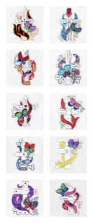 Applique Crosses Ribbons and Butterflies Machine Embroidery Designs