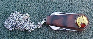 FROST Cutlery Japan Sm Watch Fob Pocket Knife Necklace Chain Eagle