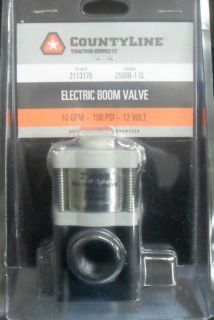 Countyline Solenoid Shut Off Electric Boom Valve 10GPM 2500B 1 CL New