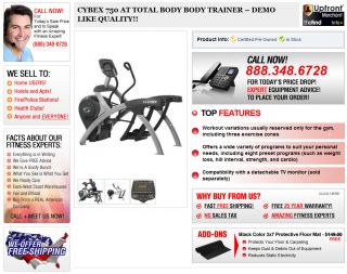 CYBEX 750 AT TOTAL BODY BODY TRAINER – DEMO LIKE QUALITY!!