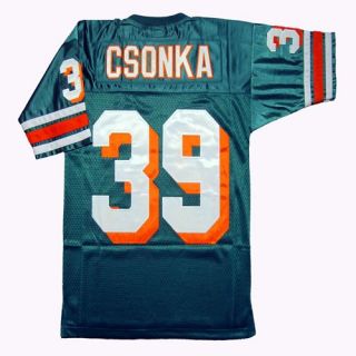 Larry Csonka 39 Miami Dolphins Green Sewn Throwback Mens Size Jersey
