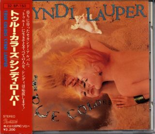 Cyndi Lauper True Colors Japan 1st Press CD Box OBI 32 8P 3200yen