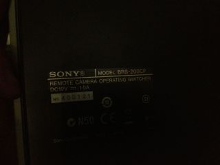 Sony BRS 200 CP Remote Camera Operating Switcher BRS200
