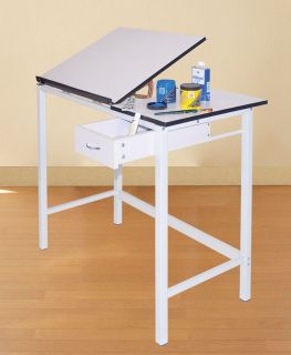 Drawing Art Hobby Craft Split Top Table Desk w Drawer Scrapbooking