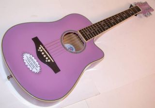 Daisy Rock Widwood Acoustic Short Scale Guitar Purple Daze 14 6262 B