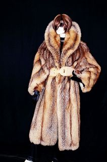 Soft Long Crystal Fox Fur Coat Jacket Amazing 55 Sweep