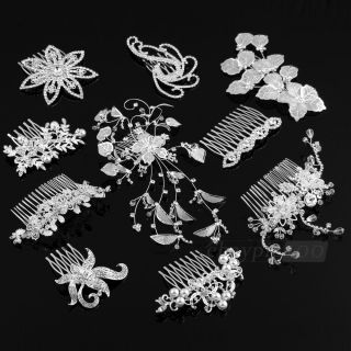  Rhinestone Crystal Jewelry Bridal Party Hair Comb New Hot