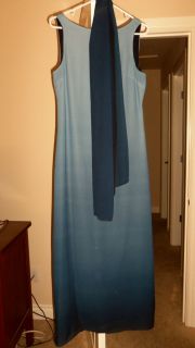ALYN PAIGE DILLARDS BLUE OMBRE FORMAL BRIDESMAID EVENING GOWN DRESS