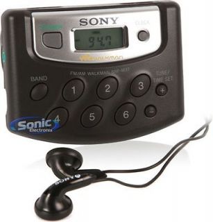  M37 Black Portable Walkman Digital Tuning Weather Radio w/ Headphones
