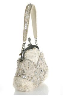 Mary Frances Premier Class Embellished Chiffon Clutch Bridal Bag