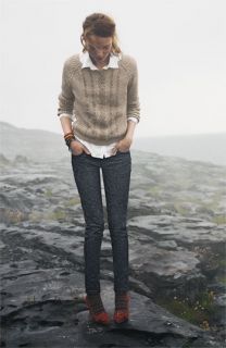 Caslon® Sweater, Shirt & Wit & Wisdom Skinny Jeans