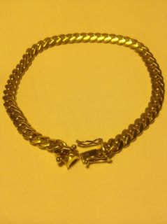 Cuban Link 14kt Solid 9 Real Gold Bracelet 21 3 Grams