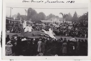 1940 Pasadena Culver City Rose Bowl Float Patriotic