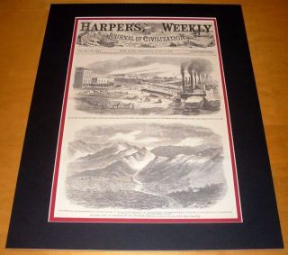 1862 Harpers Weekly Civil War Cumberland Gap 14x18 M