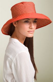  Wide Brim Stripe Cotton Hat