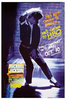 Michael Jackson HBO Dangerous Tour Bucharest Promotional Poster Circa