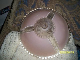  Vintage Very Heavy Glass Lamp Shade Pink