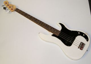 Crescent White 4 String 46 Electric Bass Guitar