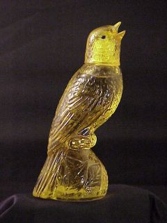 Vintage Avon Golden Finch Bird Moonwind Perfume Glass Bottle