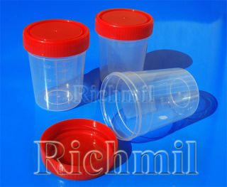  120ml 3oz Plastic Specimen Sample Jar Craft Container Cup w Lid
