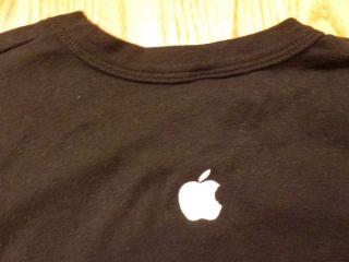  Design Tee T Shirt Black Long Sleeve Employee iPod XL Cupertino